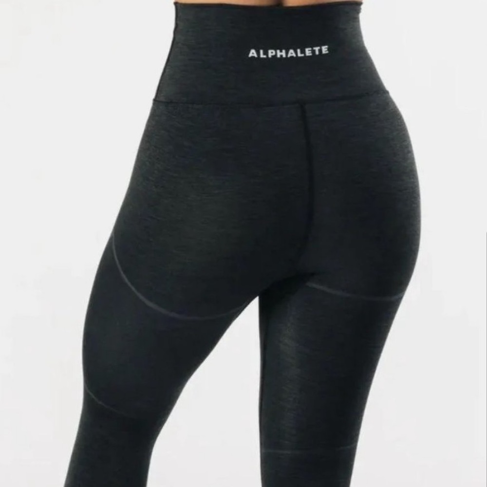 Alphalete OG Revival Leggings in Black Marl, Size S
